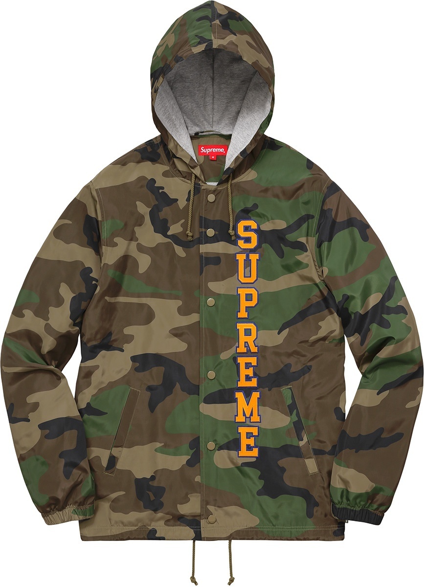 Vertical Logo Hooded Coaches Jacket view 4